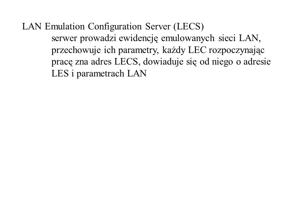 LAN Emulation Configuration Server (LECS)