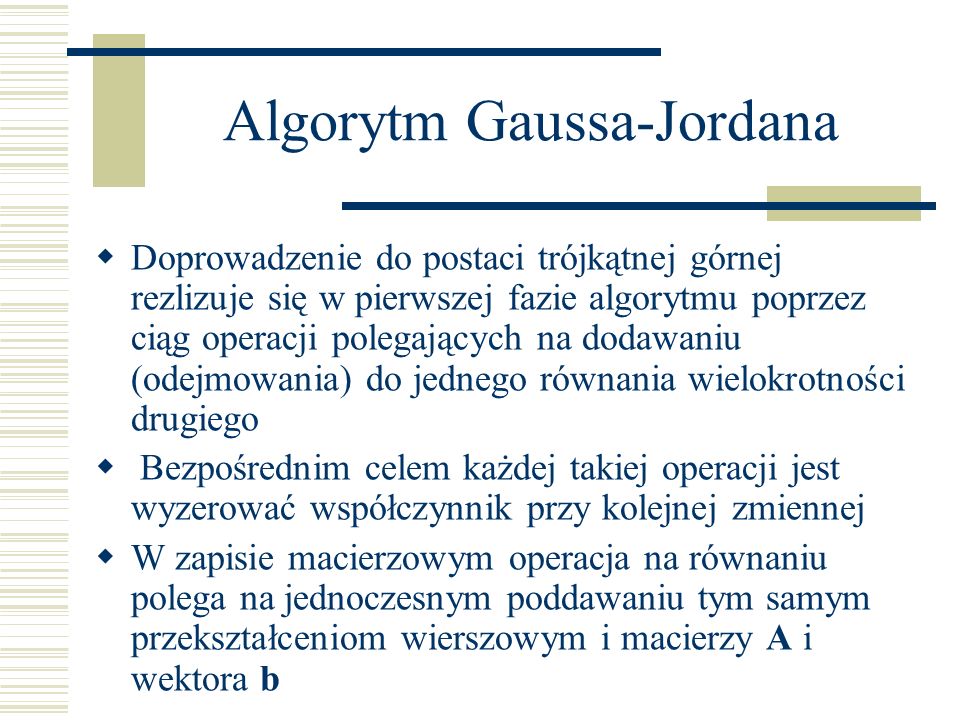 Algorytm Gaussa-Jordana
