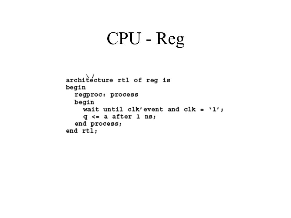 CPU - Reg