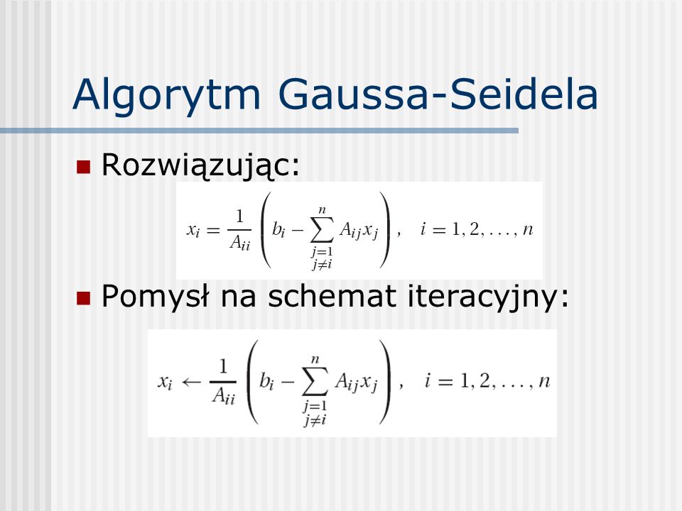 Algorytm Gaussa-Seidela