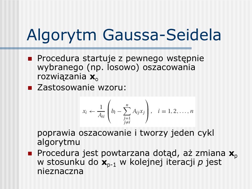 Algorytm Gaussa-Seidela