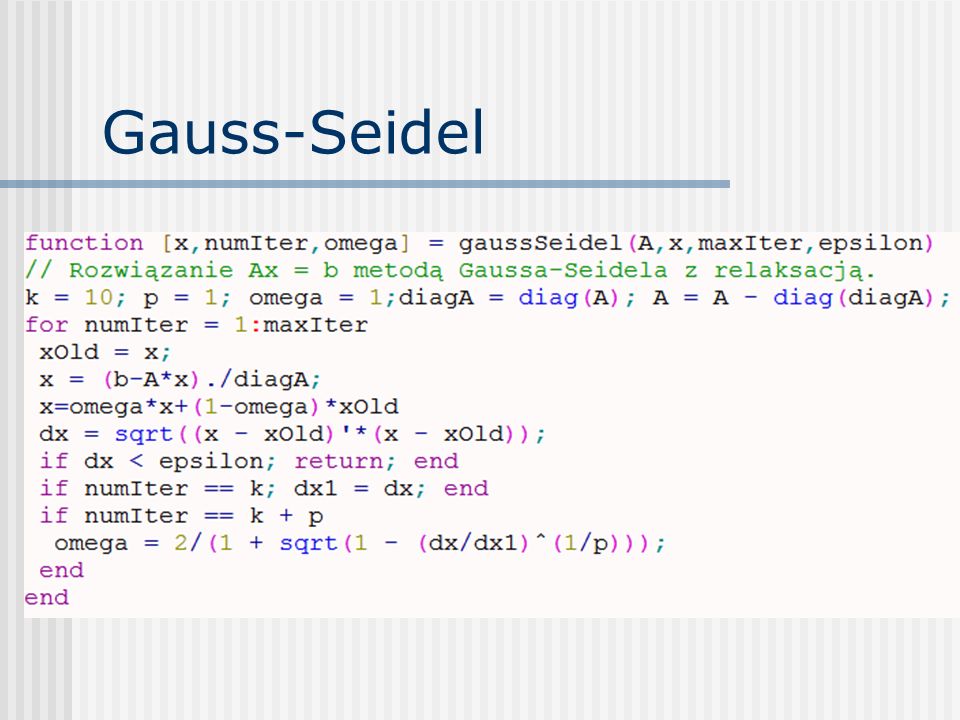 Gauss-Seidel