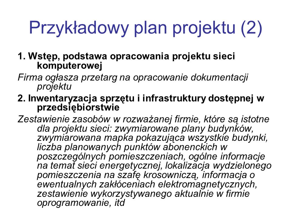 Przykładowy plan projektu (2)