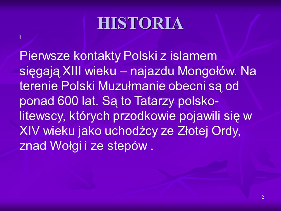 HISTORIA I