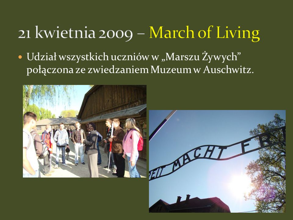 21 kwietnia 2009 – March of Living