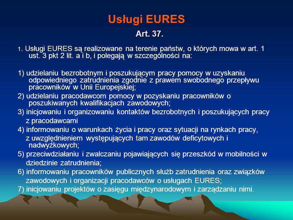 Usługi EURES Art. 37.
