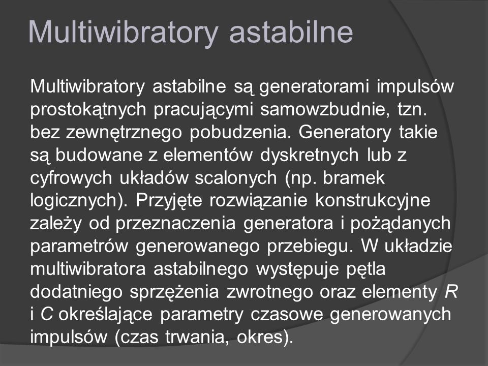Multiwibratory astabilne