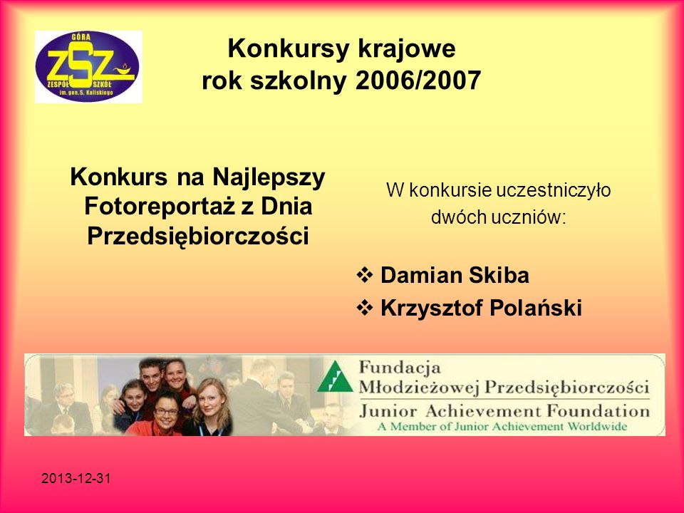 Konkursy krajowe rok szkolny 2006/2007