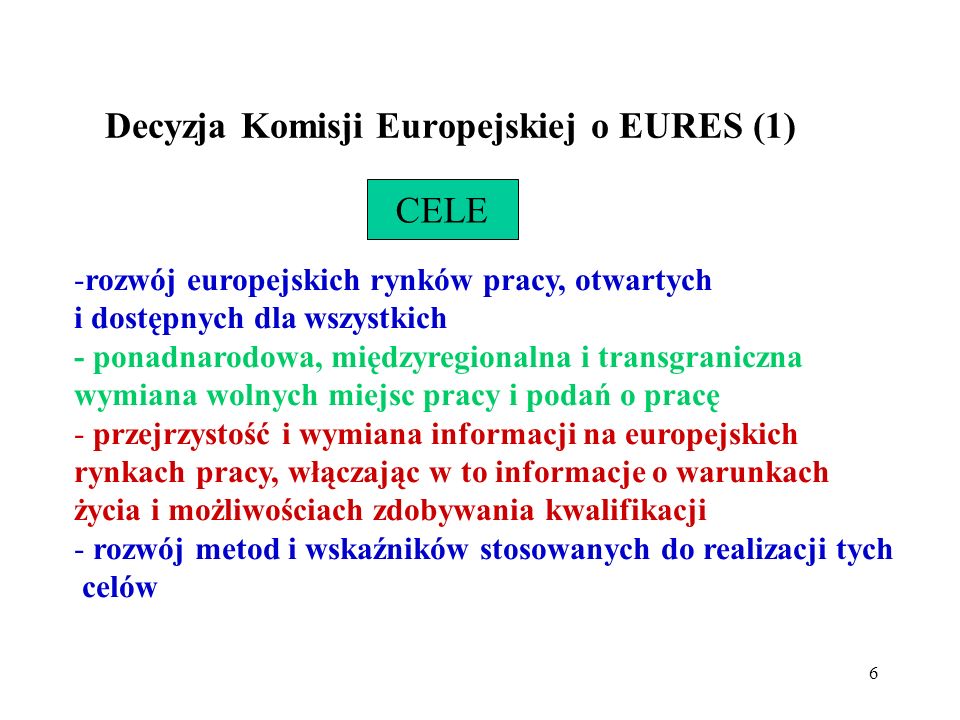 Decyzja Komisji Europejskiej o EURES (1)
