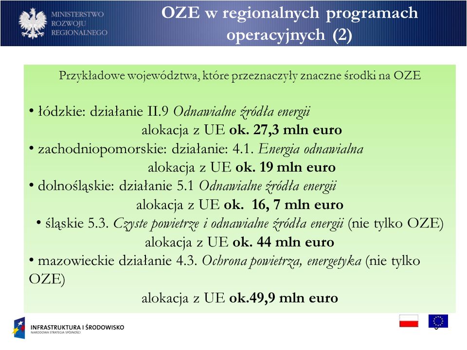 OZE w regionalnych programach operacyjnych (2)