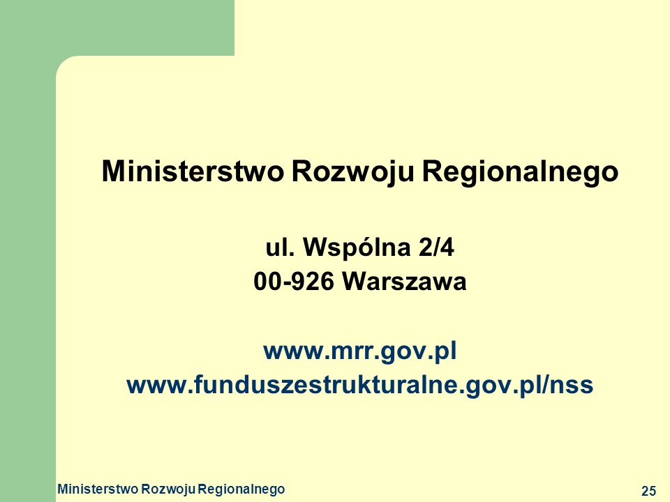 Ministerstwo Rozwoju Regionalnego