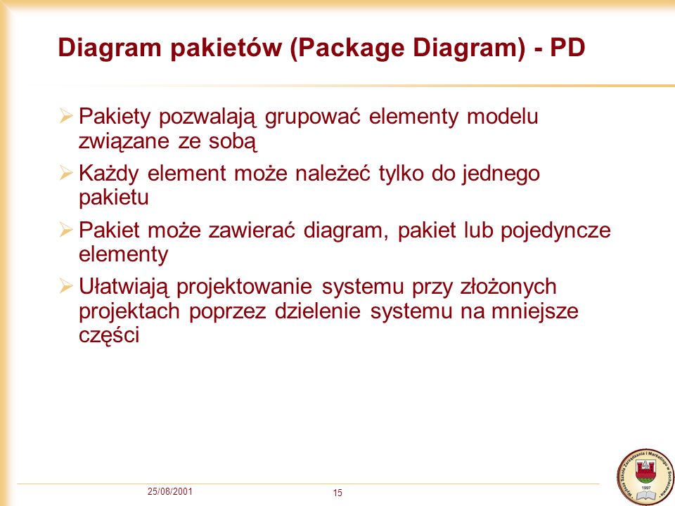 Diagram pakietów (Package Diagram) - PD