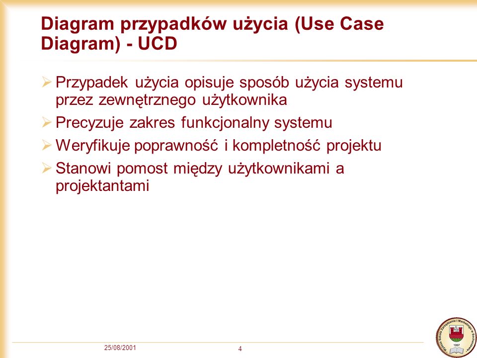 Diagram przypadków użycia (Use Case Diagram) - UCD