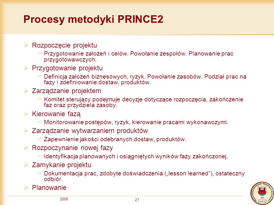 Procesy metodyki PRINCE2