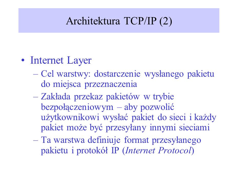Architektura TCP/IP (2)
