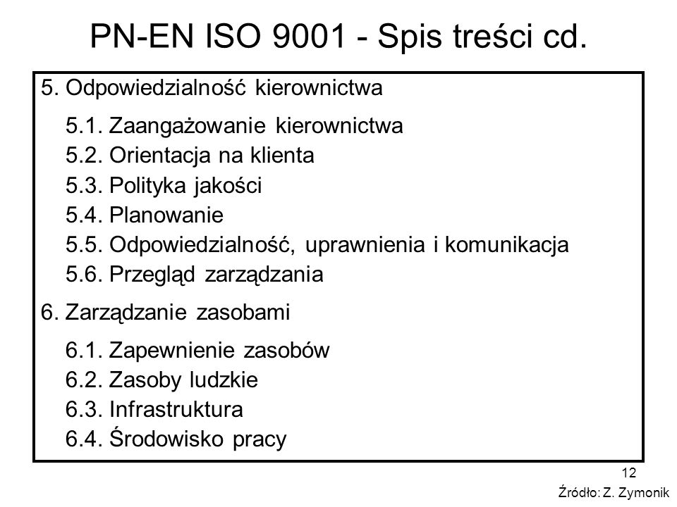 PN-EN ISO Spis treści cd.