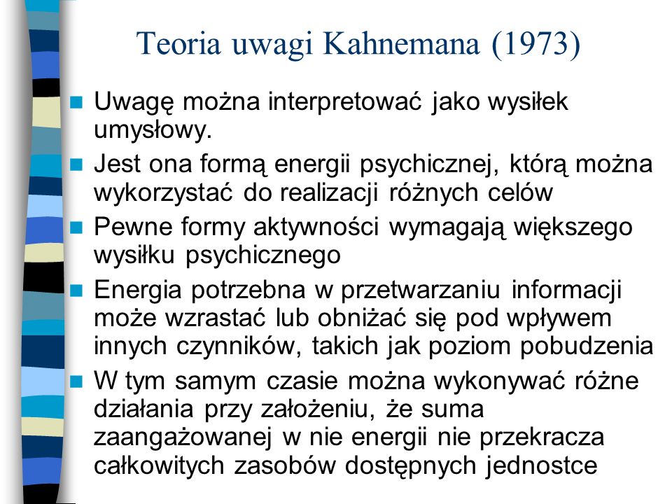Teoria uwagi Kahnemana (1973)