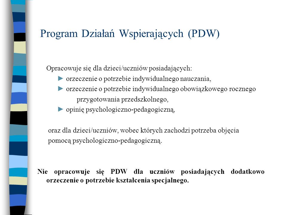 Program Działań Wspierających (PDW)