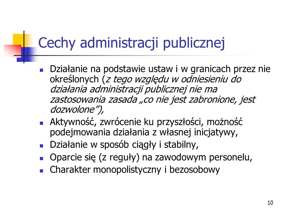 Cechy administracji publicznej