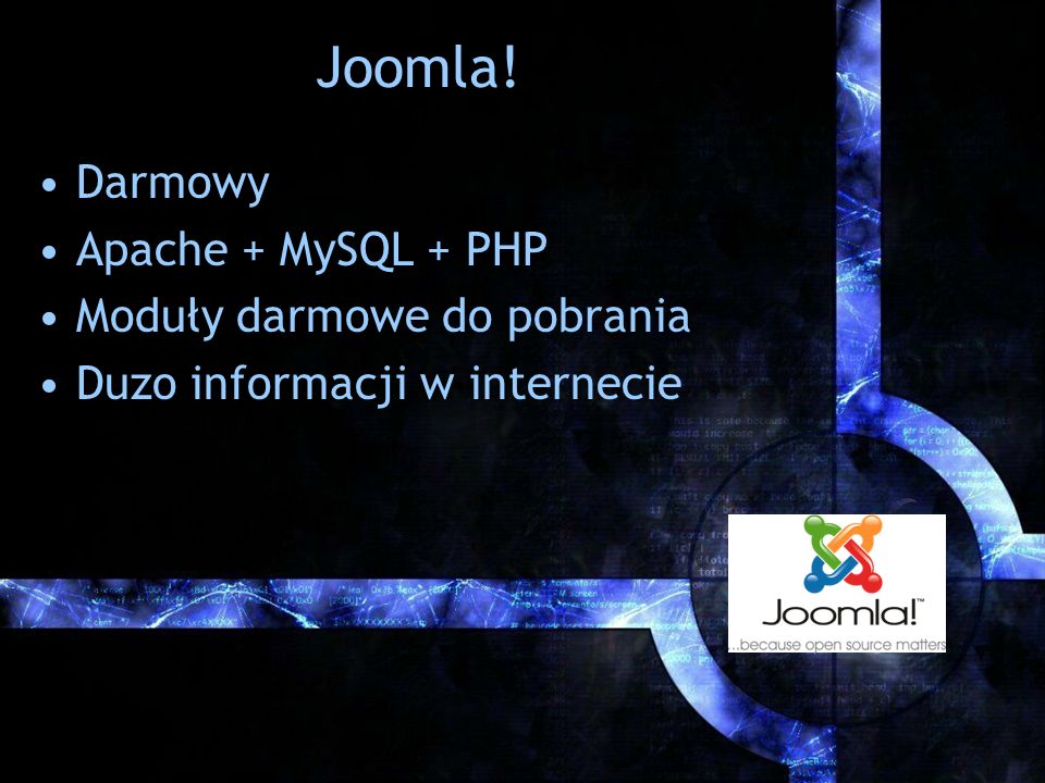 Joomla! Darmowy Apache + MySQL + PHP Moduły darmowe do pobrania