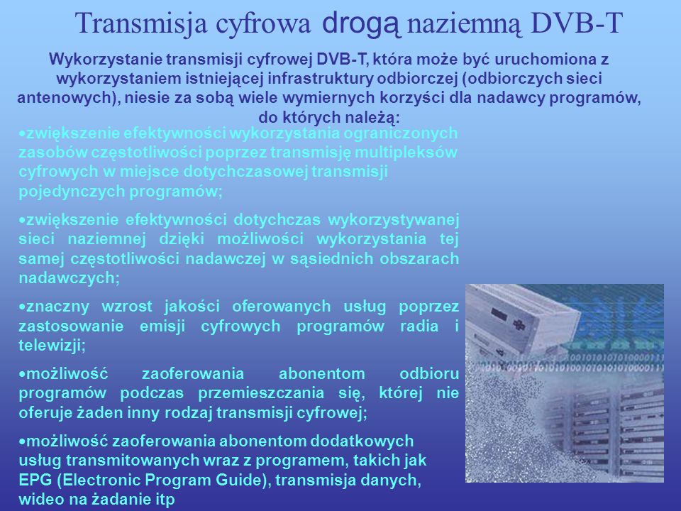 Transmisja cyfrowa drogą naziemną DVB-T