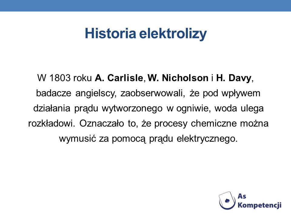 Historia elektrolizy