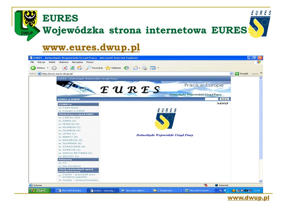 EURES Wojewódzka strona internetowa EURES