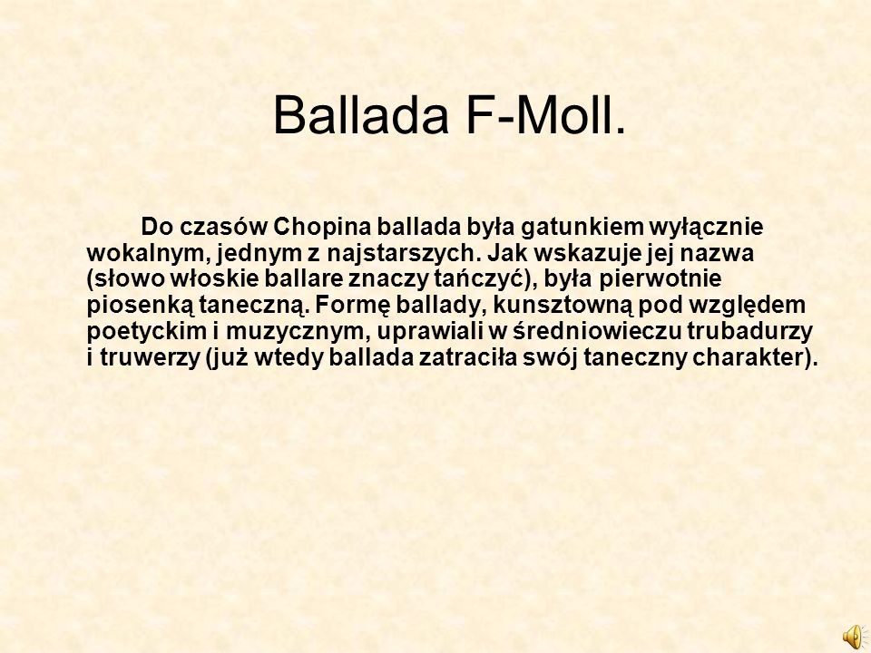 Ballada F-Moll.