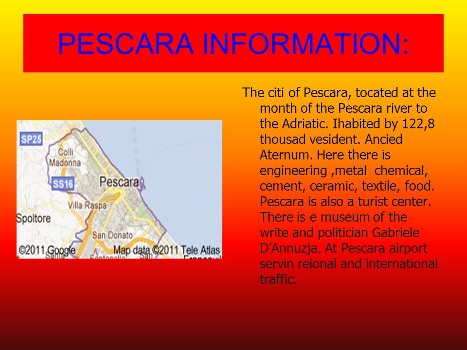 PESCARA INFORMATION: