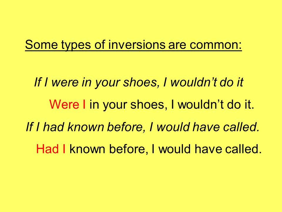Some types of inversions are common: