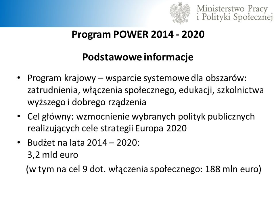 Program POWER Podstawowe informacje