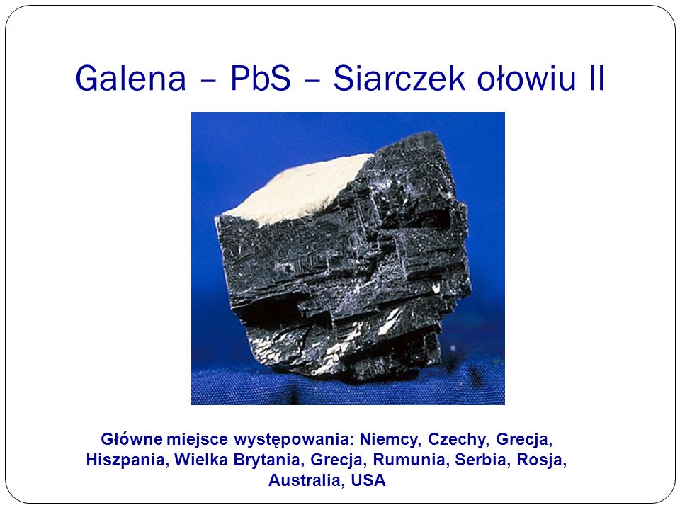 Galena – PbS – Siarczek ołowiu II