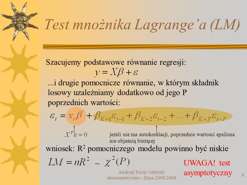 Test mnożnika Lagrange’a (LM)