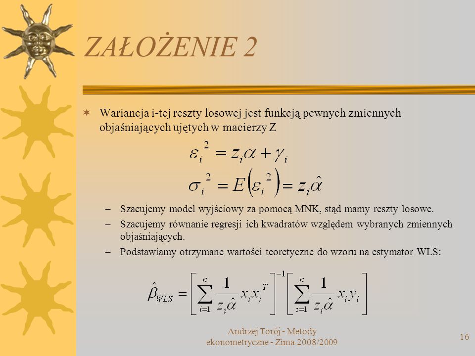 Andrzej Torój - Metody ekonometryczne - Zima 2008/2009