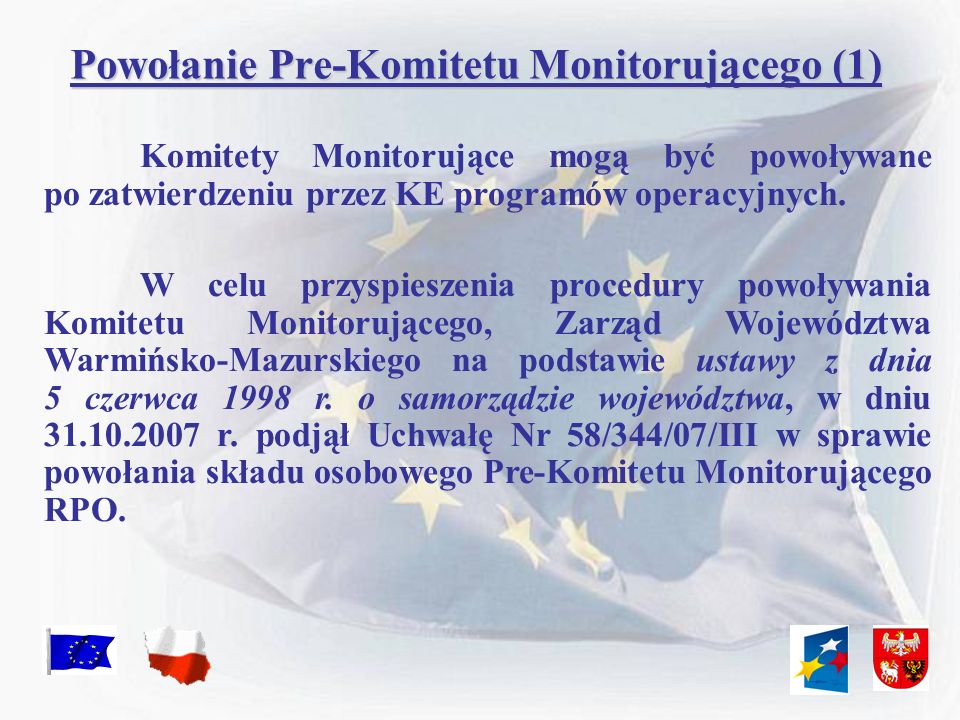 Powołanie Pre-Komitetu Monitorującego (1)