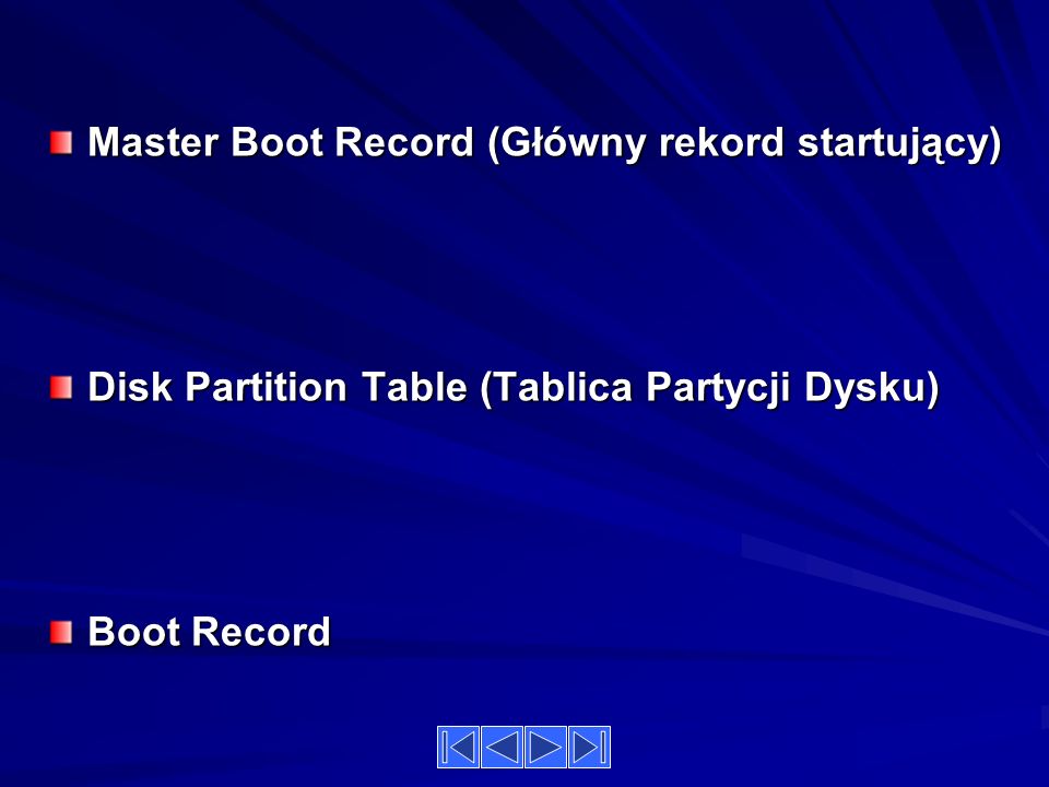 Master Boot Record (Główny rekord startujący)