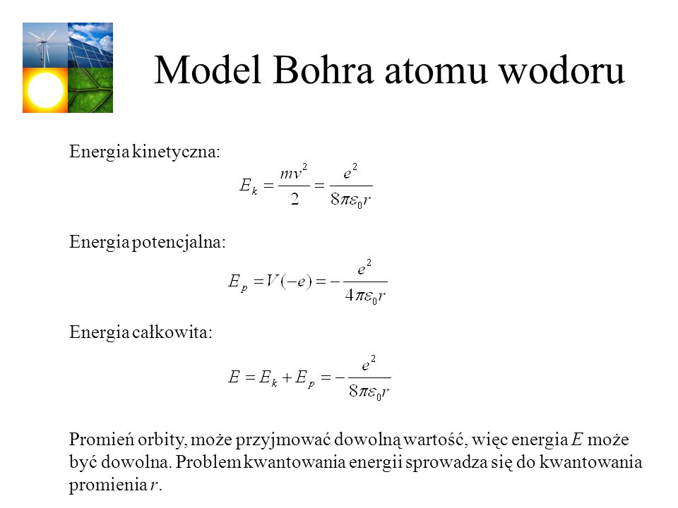 Model Bohra atomu wodoru
