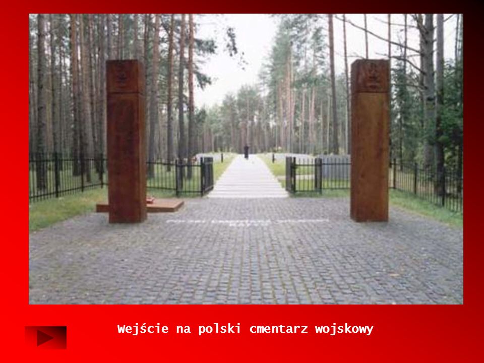 Wejście na polski cmentarz wojskowy