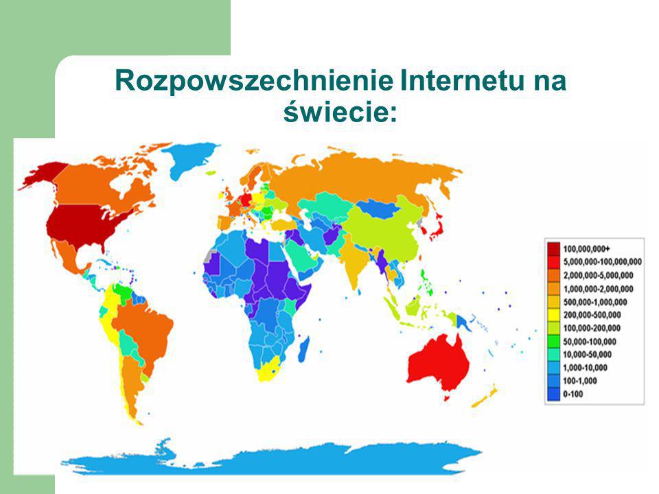 Rozpowszechnienie Internetu na świecie:
