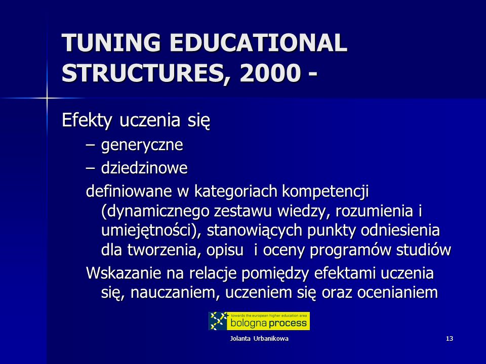 TUNING EDUCATIONAL STRUCTURES,
