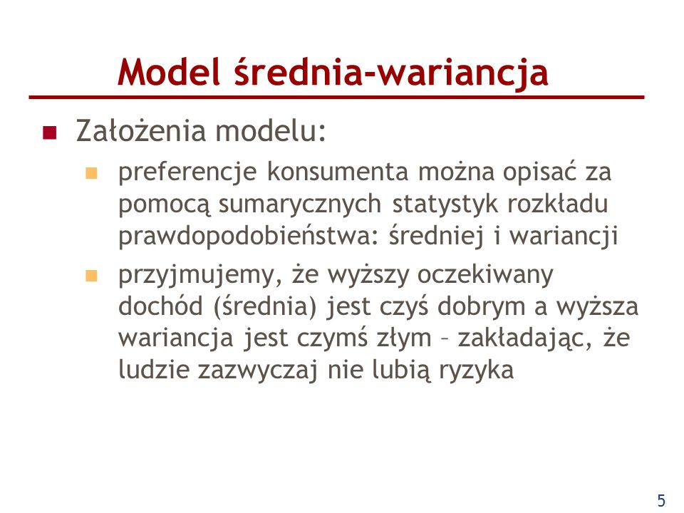 Model średnia-wariancja
