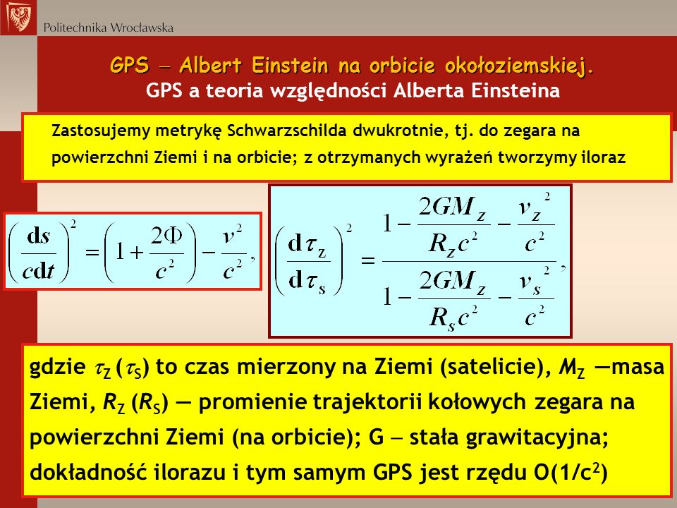 GPS  Albert Einstein na orbicie okołoziemskiej
