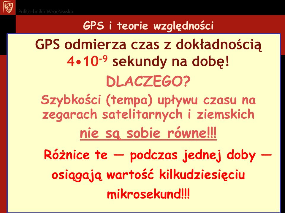 GPS i teorie względności