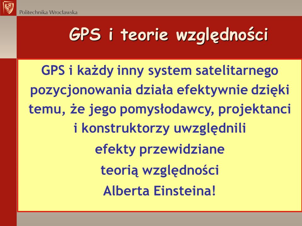 GPS i teorie względności