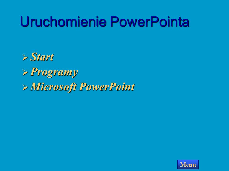 Uruchomienie PowerPointa
