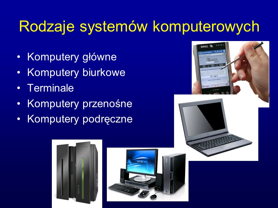 Rodzaje systemów komputerowych