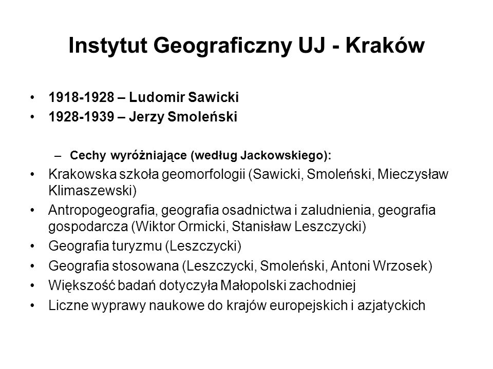 Instytut Geograficzny UJ - Kraków