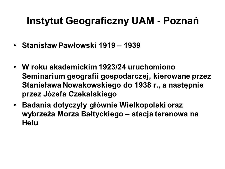 Instytut Geograficzny UAM - Poznań