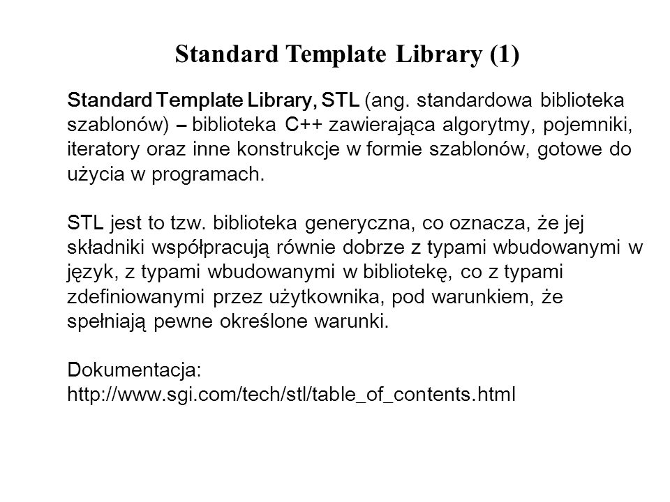 Standard Template Library (1)