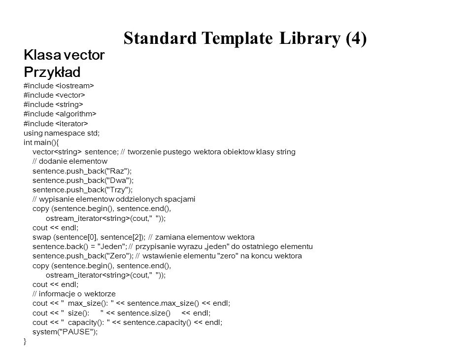 Standard Template Library (4)